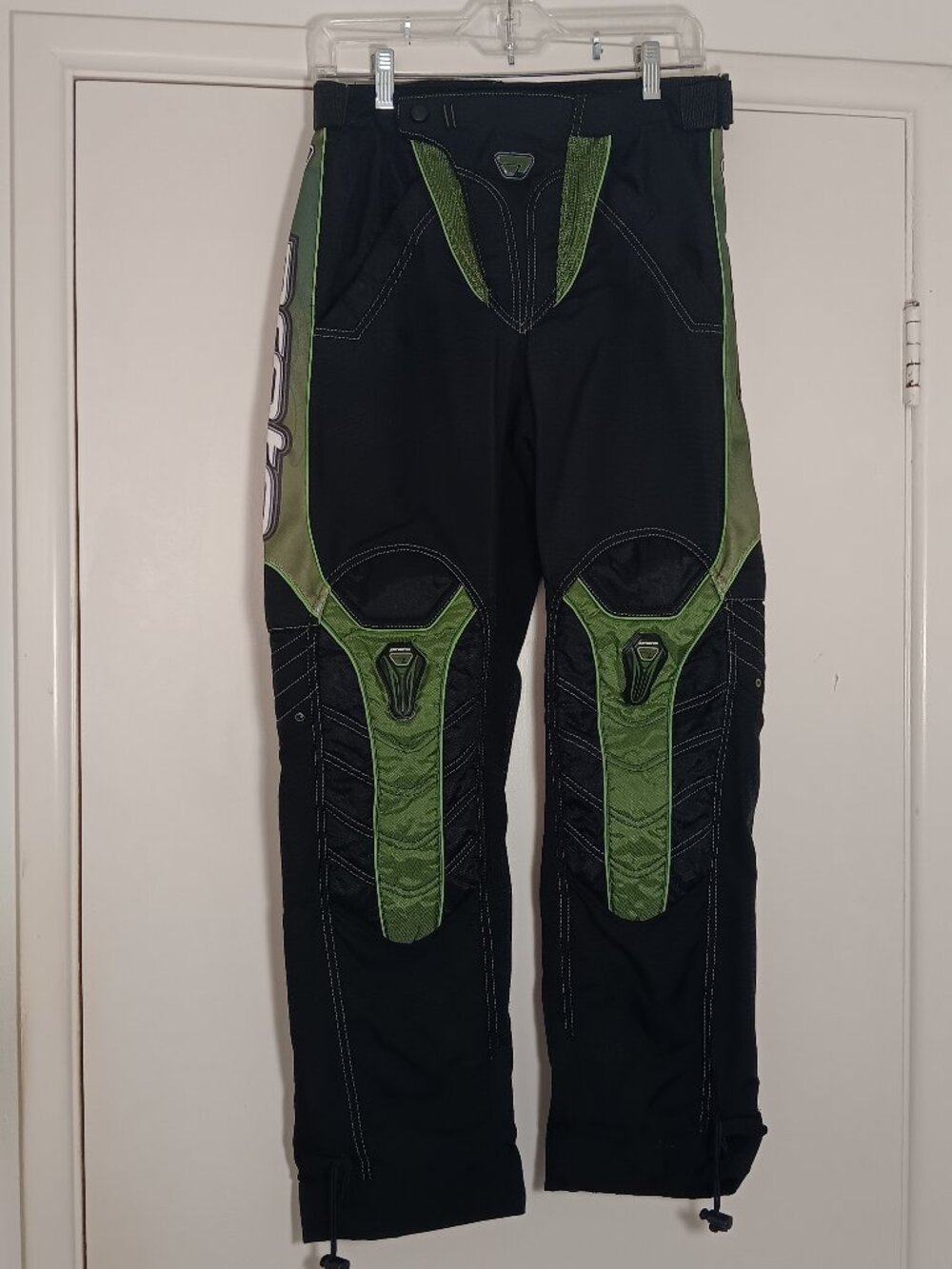 Proto Painball pants men's small black green padded tactical adjustable waist